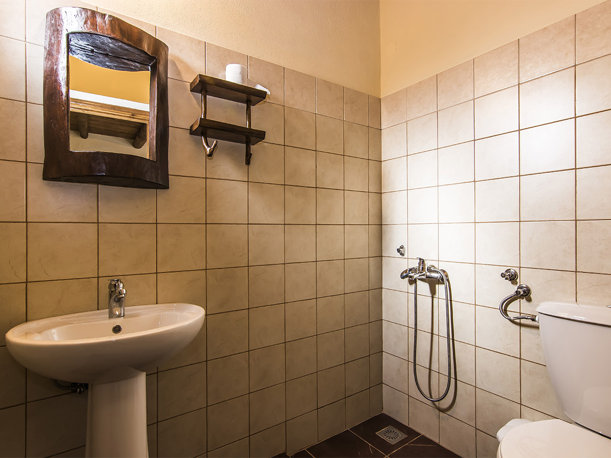 Private tiled ensuite bathroom