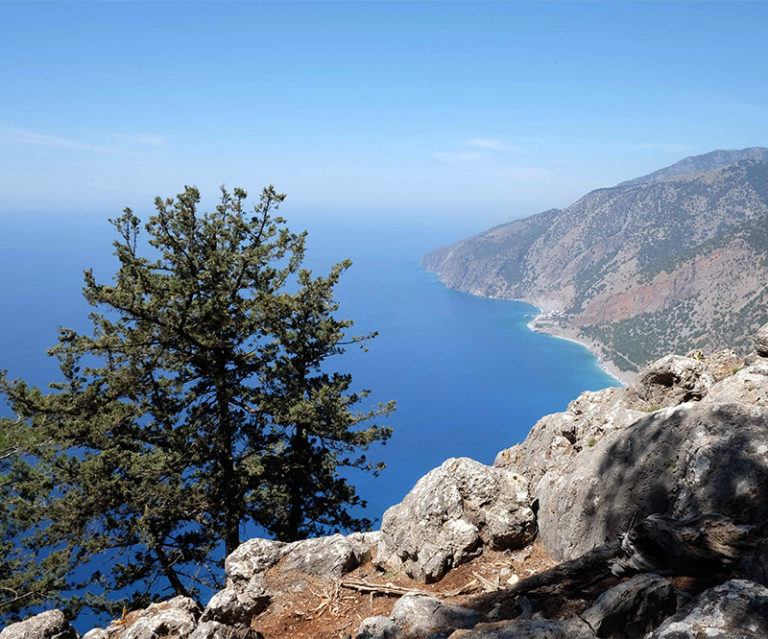 Cliff-top view over the Libyan Sea from Kakos Poros